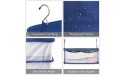 Surblue Hanging 3-Shelf Closet Organizer Pocket Collapsible Washable Oxford Fabric with 2 Hooks,Blue,L - B02P3V32O