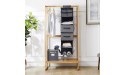 TAVOLOZZA 6-Shelf Hanging Closet Organizer Hanging Shelves for Closet with 2 Divisible Drawers & Side Pockets Grey 13 L x 12.2 W x 42.5 H - B9OYPGJV3