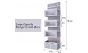 ULG Over The Door Hanging Organizer with 4 Spacious Pockets and 10 Mesh Pockets Wall Mount Storage Organizer for Bedroom Nursery Pantry Closet Dorm Grey - BIL41N603