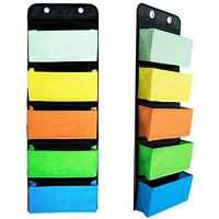 Youngever Wall Organizer Wall Hanging Organizer 5 Assorted Color Pockets - BU3PXL3WC