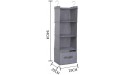 ZHFEL Hanging Closet Organizer Clothes Storage Shelves Fabric Storage Bag Multifunction Space Saver Collapsible Hang Hooks Gray for Handbag Clothes Sweater Hat-D - BZYFWJPAD