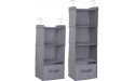 ZHFEL Hanging Closet Organizer Clothes Storage Shelves Fabric Storage Bag Multifunction Space Saver Collapsible Hang Hooks Gray for Handbag Clothes Sweater Hat-D - BZYFWJPAD