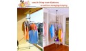 BAOYOUNI 4-Tier Standing Clothes Laundry Drying Rack Coat Hanger Organizer Floor to Ceiling Adjustable Metal Corner Tension Pole Grey - B8CDPI4P3
