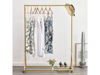 BOSURU Modern Clothes Rack Retail Display Clothes Rack Freestanding Garment Rack Easy Assemble Clothing Rack for Bedroom or Boutiques Gold 47" L - BI49CHS46