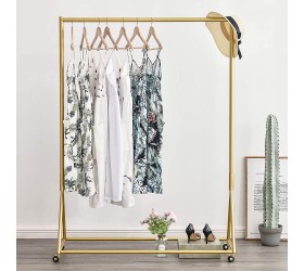 BOSURU Modern Clothes Rack Retail Display Clothes Rack Freestanding Garment Rack Easy Assemble Clothing Rack for Bedroom or Boutiques Gold 47 L - BI49CHS46