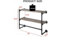 Clothes Rack with Shelf 36in Industrial Pipe Wall Mounted Garment Rack Space-Saving Display Hanging Pipe Clothes Rack Heavy Duty Detachable Multi-Purpose Hanging Rod for Closet Storage 2-Layer - BTGA4KS1H