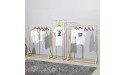 FURVOKIA Clothes Retail Heavy Duty Metal Garment Racks,Clothing Store Hanger Storage Shelves,Floor-Standing Display Rack Gold Square Tube 75 H - BIUF5FAZ5