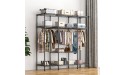 GMIULIG Clothing Rack Clothes Rack Garment Rack Heavy Duty for Hanging Clothes Metal Freestanding Portable Closet Wardrobe Closet Organizer System for Bedroom - B8CZ0YZ39