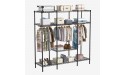 GMIULIG Clothing Rack Clothes Rack Garment Rack Heavy Duty for Hanging Clothes Metal Freestanding Portable Closet Wardrobe Closet Organizer System for Bedroom - B8CZ0YZ39