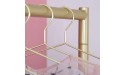 Gold Clothing Rack Boutique Display Clothes Rack with Wheels Modern Garment Rack for Retail Use 59 L - B8JVGG147