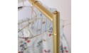 HOMEKAYT Gold Clothing Rack with Shelf Heavy Duty Garment Rack Modern Display Rack for Home Boutique Retail -59’’L with Shelf - BJ6YZAAYN