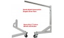 Industrial Grade Z-Base Garment Rack 400lb Load with 62 Extra Long bar w Clear Cover and Tube Bracket - B4D45IC5E