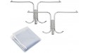 Industrial Grade Z-Base Garment Rack 400lb Load with 62 Extra Long bar w Clear Cover and Tube Bracket - B4D45IC5E