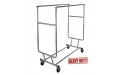 Only Garment Racks Commercial Grade Double Rail Rolling Clothing Rack Heavy Duty Designed with SolidOne Piece Top Rails and Base. Heavy Gauge Steel Construction Rack Weighs 39 Lbs. - B7GAZB629