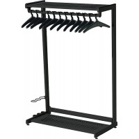 Quartet Two-Shelf Garment Rack Freestanding 48 Inch Black 12 Hangers Included 20224 - B80G1NHCX