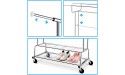 Simple Trending Double Rail Clothes Garment Rack Heavy Duty Commercial Grade Clothing Rolling Rack on Wheels and Bottom Shelves Holds up to 200 lbs Chrome - BMLZH8DHT