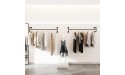 SMLTTEL Wall-Mounted Clothes Rack Industrial Pipe Clothes Hanging Bar Space-Saving Hanging Clothing Rack Multi-Purpose Hanging Rod for Closet Storage Black（4 Basic） - B3L5NX19M