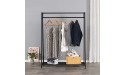 SSS Furniture Clothing Garment Rack with Shelves Metal Cloth Hanger Rack Stand Clothes Drying Rack for Hanging Clothes Easy Assemble Clothing Rack for Bedroom or BoutiquesBlack - B8YUL9OHF