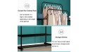 STONCEL Clothing Rack with Shelves Portable Garment Rack on Wheel Double Rails Rolling Clothes Rack for Hanging Clothes 31.8 x 19.8 x 61.2 Inches Black - BDQ9XC3A4