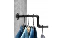 Sumnacon 15.3 Inch Industrial Pipe Clothes Bar Rustic Iron Coat Rack Hanger with Screws Sturdy Pipe Garment Rack Holder for Bedroom Bathroom Cabinet Laundry Room Boutique Clothing Store Black - B8MGOGBGU