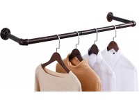 Tajsoon Industrial Pipe Clothes Garment Rack Wall Mounted Clothes Hanging Rack Space Saving Heavy Duty Detachable Clothing Rack Easy Assembly Multi Purpose Hanging Rod for Closet Storage Bronze - BL0LIVQVP