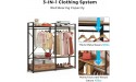 Tribesigns Free-Standing Closet Organizer Large Clothes Organization Storage Double Hanging Rod Clothes Garment Racks with Drawers Clothing Storage System Open wardrobe for Bedroom - BV85TXR5N