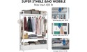 Tribesigns Freestanding Clothes Rack Shelves Closet Organizer with Shelves Drawers and Hooks Heavy Duty Garment Clothing Wardrobe Storage Shelving with Hanging Rod White - BK4U024R0