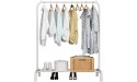 UDEAR Garment Rack Freestanding Hanger Multi-functional Single pole Bedroom Clothing Rack Bedroom,White - BDPYIOQSY