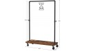 VASAGLE Clothes Rack Heavy Duty Clothing Rack Industrial Pipe Style Rolling Garment Rack with Shelf for Bedroom Laundry Room Retail Store Rustic Brown and Black UHSR65BX - BKH2I53Q0