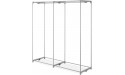 Whitmor Portable Wardrobe Clothes Storage Organizer Closet with Hanging Rack Extra Wide -Grey Color No-tool Assembly Extra Strong & Durable 60W x 19.5D x 64 L Not for outside use - B0IL3QHJZ