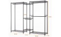 ZUNGKEA Heavy Duty Clothes Rack with Shelves & Wire Meshes Free Standing Garments Organizer for Hanging Clothing L 88.5”×W 18”×H 71” with 1” tubes Max load 1144 LBS，Matt Black - BP7N6CC51