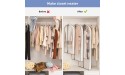 50 Garment Bags 5 Packs Clear Suit Bag with 4 Gussetes for Closet Clothes Storage Hanging Clothes Dust Cover for Long Coats Dresses Sweaters - BU794AUA8