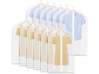 Banliku Garment Bags for Hanging Clothes Travel Clear Garment Bag for Closet Storage Dustproof Garment Cover Closet Garment Protector Bag with Full Zipper for Dress Gown Suit 24"x40"Set of 12 - BDIJNC64T