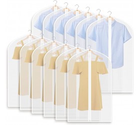 Banliku Garment Bags for Hanging Clothes Travel Clear Garment Bag for Closet Storage Dustproof Garment Cover Closet Garment Protector Bag with Full Zipper for Dress Gown Suit 24x40Set of 12 - BDIJNC64T
