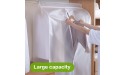 Bbzeal Hanging Garment Bag Large Translucent Dustproof & Moisture Proof Clothes Cover Closet Magic Tape & Zipper For Ideal Dresses Suit Coats Jackets & Long Clothes Protector - BNSRCNS4S