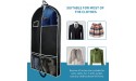 Bobby Lis 43 Suit Bag with Clear Window Business Card Slots and Grid Organizer Garment Bag for Wardrobe Storage or Travel. 3-pack - BUOS0B9XC