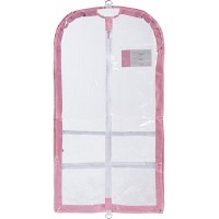 Clear Plastic Garment Bag with Pockets for Dance Competitions Danshuz Pink - BJX6ZGQB1