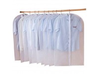 crazy man Hanging Garment Bag Lightweight Clear Full Zipper Suit Bags Set of 10 PEVA Moth-Proof Breathable Dust Cover for Closet Clothes Storage 24'' x 40''10 Pack - BNBG91NF5
