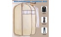 Dankuo 5 Pack-Hanging Garment Bags for Closet Storage Coat Covers for Closet with Zipper for Shirts Suits Coat Dresses and Clothes Breathable Garment Bags Fit Use and Traveling Garment-5 - BTLNYVZAA