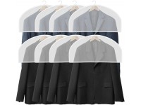 Foraineam 20 Pack Shoulder Covers Clothes Suit Protectors Breathable Garment Dust Covers for Suit Coats Jackets Dress Closet Storage - B5M3D4SYD