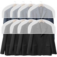 Foraineam 20 Pack Shoulder Covers Clothes Suit Protectors Breathable Garment Dust Covers for Suit Coats Jackets Dress Closet Storage - B5M3D4SYD