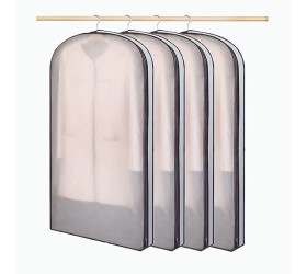 Hczswsy 59 Garment Cover Hanging Garment Bags for Closet Storage Suit Bag 4 Gusseted Clear Clothes Cover for Shirts Jacket Coat Sweater 59-4pc - B43XQ0FY6