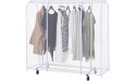HERSENT 71 L Clear Garment Rack Cover Clothes Rack Covers Adult Clothing Protector with 2 Durable Zipper,Waterproof Wardrobe Cover Dustproof Hanging Clothes Rack Cover FoldableL:71x20x52 inch - BJWU0LY8M