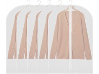 Hotymore Hanging Garment Bags Clear 24×40 inch  5 Pcs Lightweight Clear Suit Bag Full Zipper Dust-Proof Clothes Cover Bags Hanging Garment Bags for Clothes with Closet Storage and Travel - B2ZQ4WK7Z