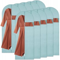LOXICEN Garment Bags for Closet Storage,Garment Bags for Hanging Clothes Suit Cover Garment Bags for Travel Hanging Garment Bags for Closet Storage （Blue 24'' x 55'' 10Pack - BGL2RST4W