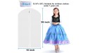 M MOACC Kids Garment Bags Little Girl Dress Bag Clear for Costume with Zipper Set of 5,Small - B5PH9CU52