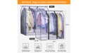 MISSLO 40 Hanging Garment Bags for Closet Storage Clear Garment Rack Cover Bottom Enclosed Cloth Cover Hanging Clothes Storage Bag Waterproof Clothes Protector for Suits Coats Sweaters Shirts - BA4EL0P1L