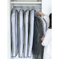 ONACE Garment Bag for Hanging Clothes Closet Storage Bags for Travel 4 Gusset Clear Suit Bags,White,43,5 Packs - BEVFXJ1Y4