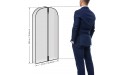 Pitmoly 39 Garment Bags for Hanging Clothes Storage Clear Hanging Clothes Cover for Closet Storage Gusseted Suit Bags for Suits Coats Sweaters Shirts Jackets 5 Packs - BQOT08WJC
