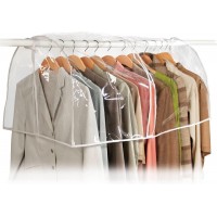 Richards Homewares Clear Vinyl Storage Closet Garment Cover 36 Inches x 22 Inches x18 Inches 4-Pack - BF3H66TCP